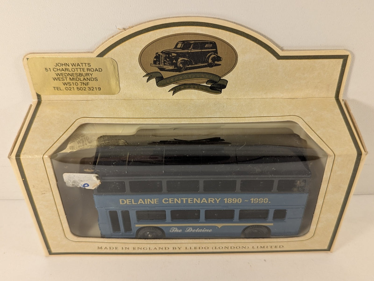 Lledo Double Decker Bus - Delaine Centenary 1890-1990 Die-cast Model Bus