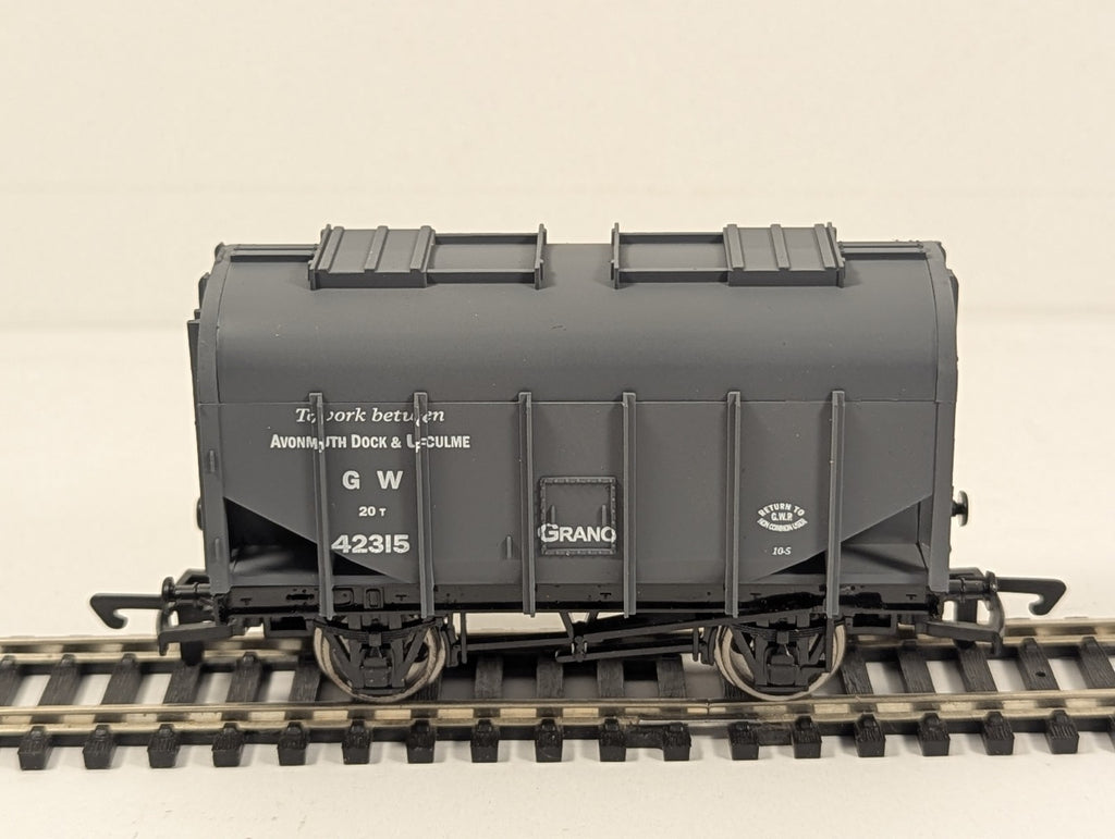 Dapol OO Gauge GWR Avonmouth Bulk Grain Hopper Goods Wagon 42315 GWR Grey B528