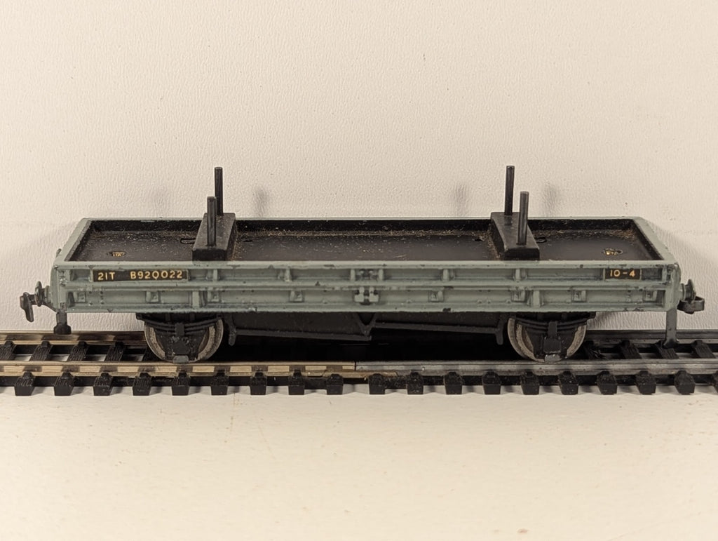Hornby Dublo 4615 OO Gauge Double 4-Wheeled Bolster Wagon BR Grey - Boxed