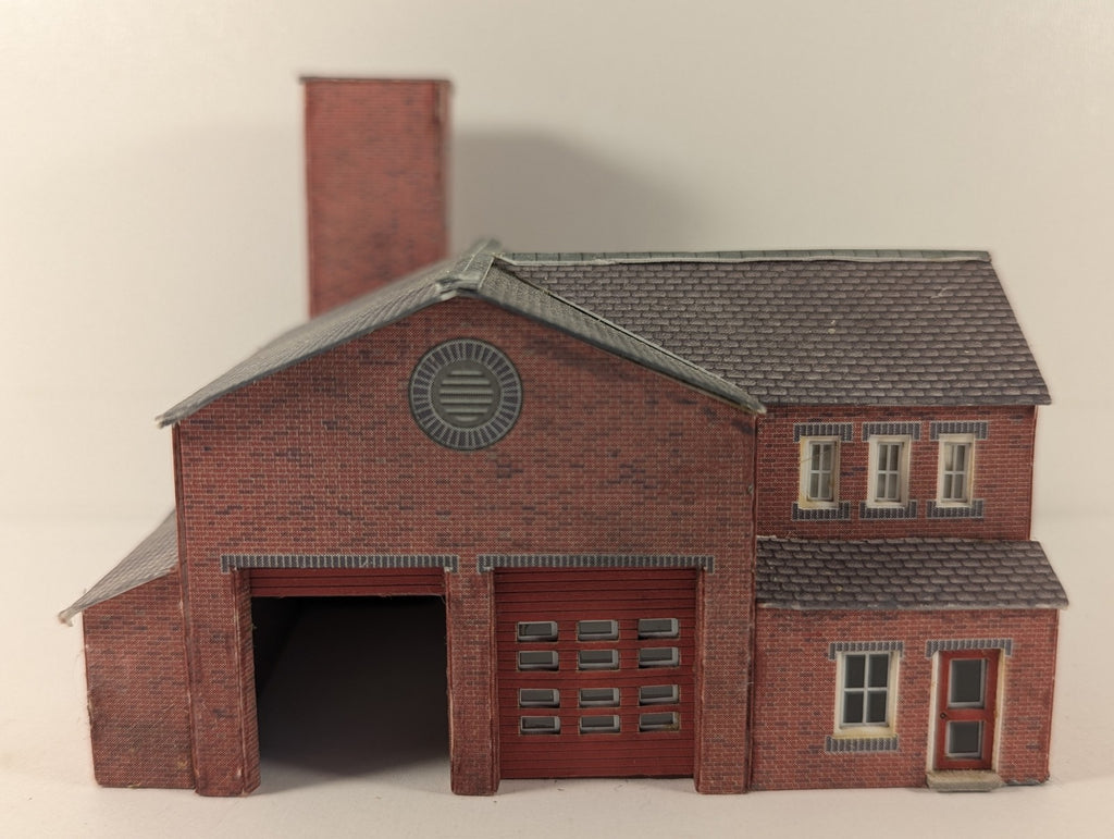 Metcalfe N Gauge Red Brick Fire Station Model Building PO258