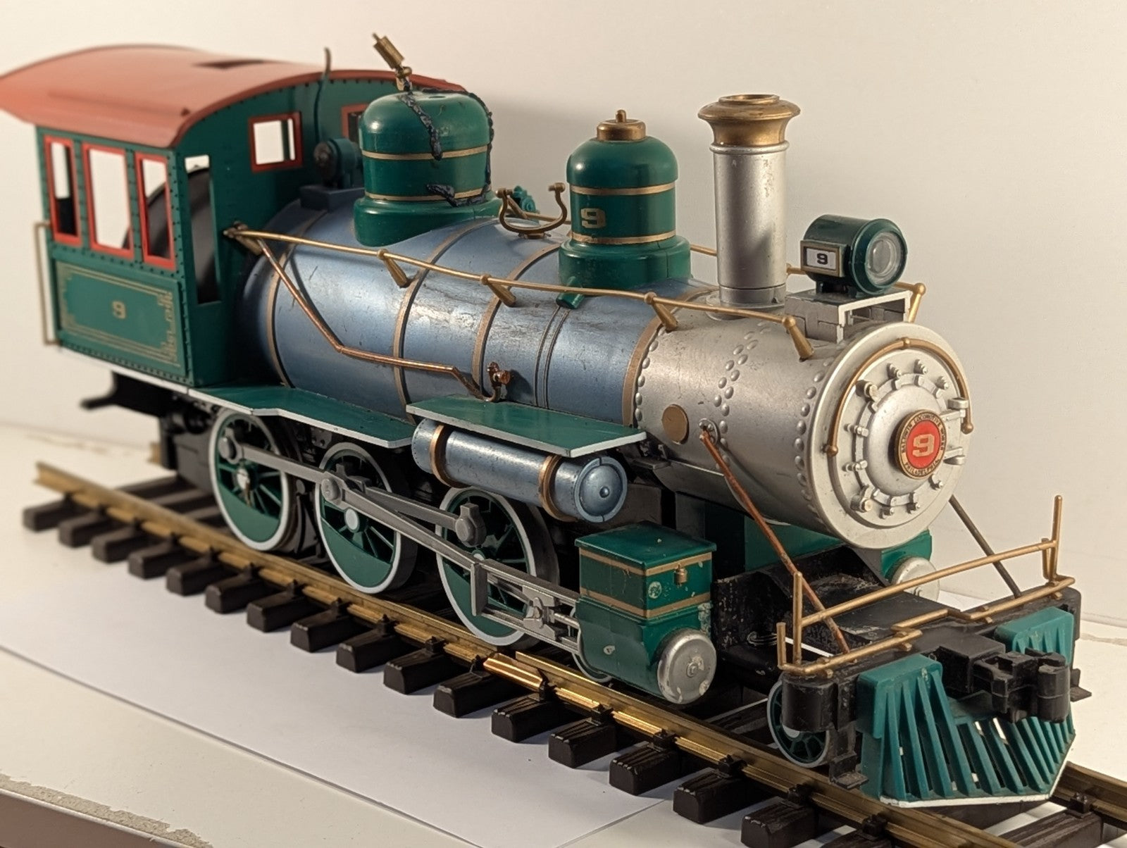 Bachmann G Scale Baldwin 2-6-0 Mogul Locomotive 9 Green and Blue