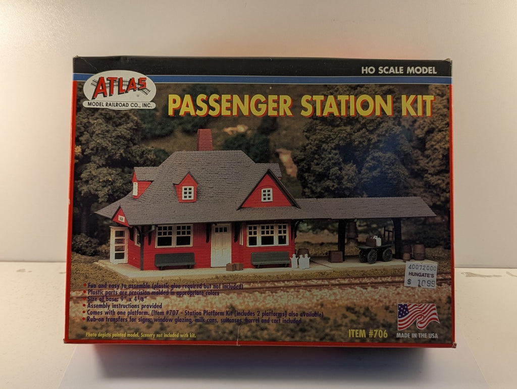 Atlas HO Scale Passenger Station Kit Building Kit 706