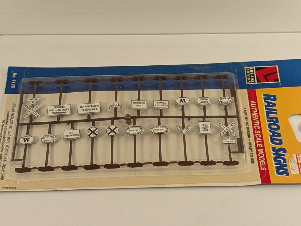 Life-Like HO Scale Railroad Signs Accessories 1125