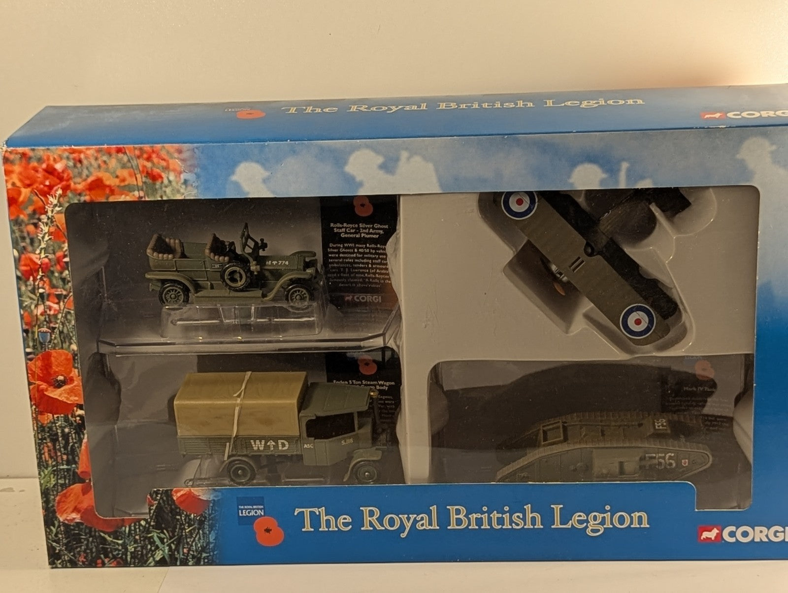 Corgi CSVR 01004 The Royal British Legion WW1 Military Vehicle and  Aircraft Set