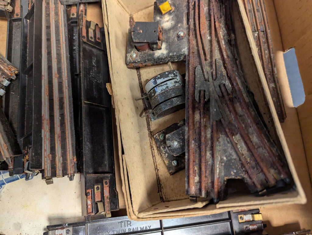 Job Lot of TTR Twin 3 Rail Track - Rusty