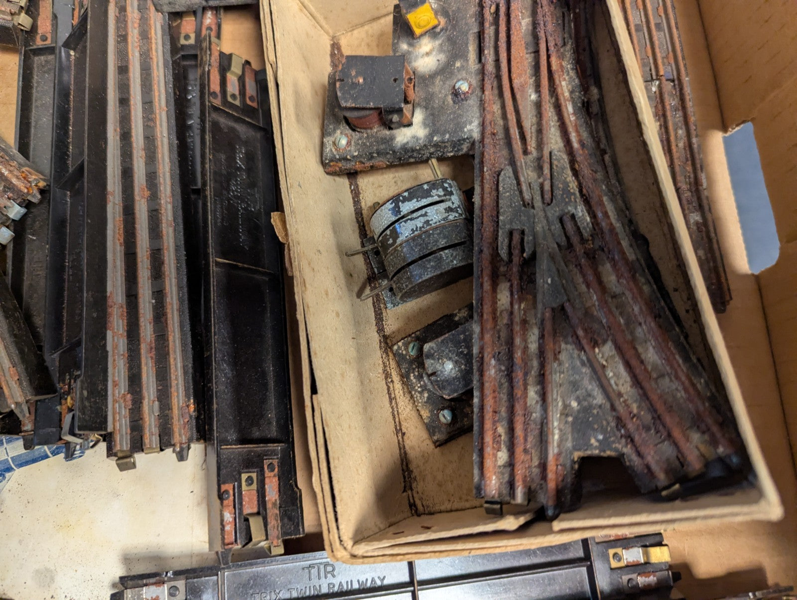 Job Lot of TTR Twin 3 Rail Track - Rusty