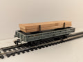 Hornby Dublo 4615 OO Gauge BR Grey Double Bolster Wagon with Timber Load - Boxed