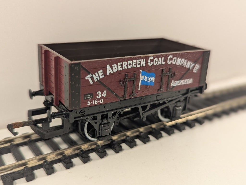 Hornby R6030 OO Aberdeen Coal Co 5 Plank Wagon