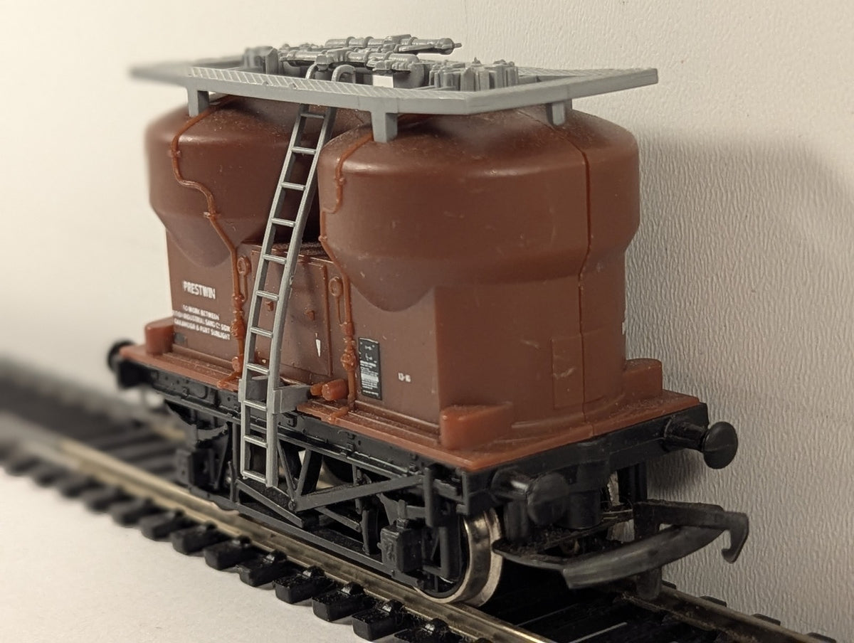 Hornby OO Gauge BR 20T Prestwin Twin Silo Wagon Goods Wagon B 873001 BR Bauxite