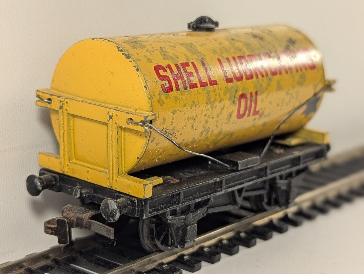 Hornby Dublo OO Gauge Shell Lubricating Oil Tank Wagon Shell Yellow 4675
