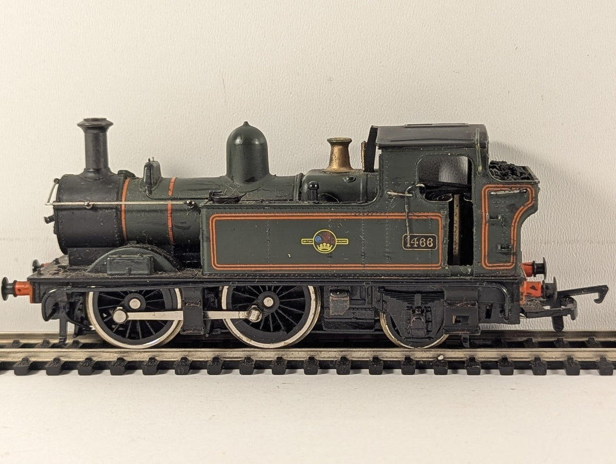 Airfix OO Gauge GWR 1400 Class 0-4-2T Steam Locomotive 1466 BR Lined Green