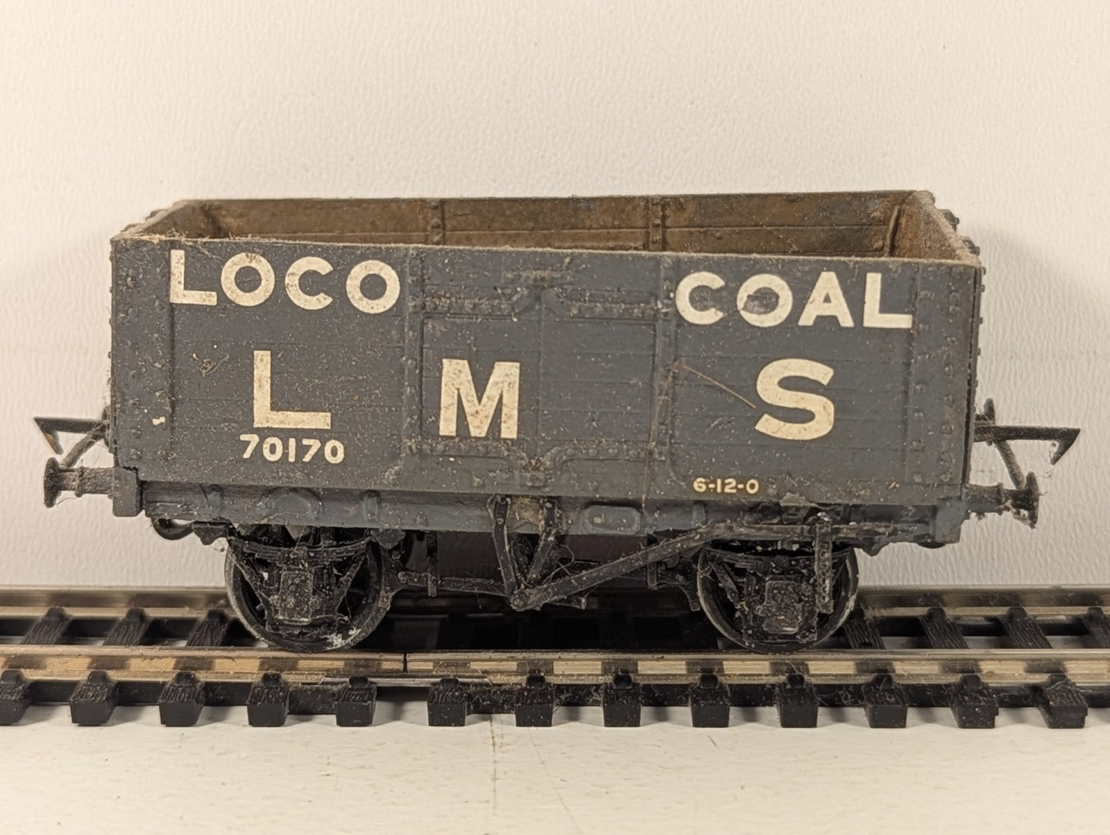 Kitbuilt OO Gauge 7-Plank Loco Coal Wagon Open Wagon 70170 LMS Grey