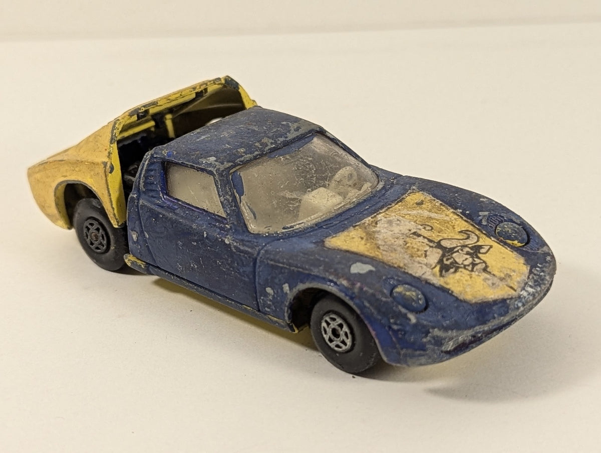 Matchbox Speed Kings K-24 Lamborghini Miura Die-cast Model Car Blue and Yellow