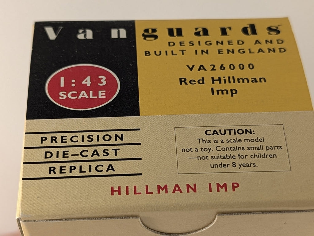 Vanguards 1:43 Hillman Imp Die-Cast Model Car TRW 8J Red VA26000