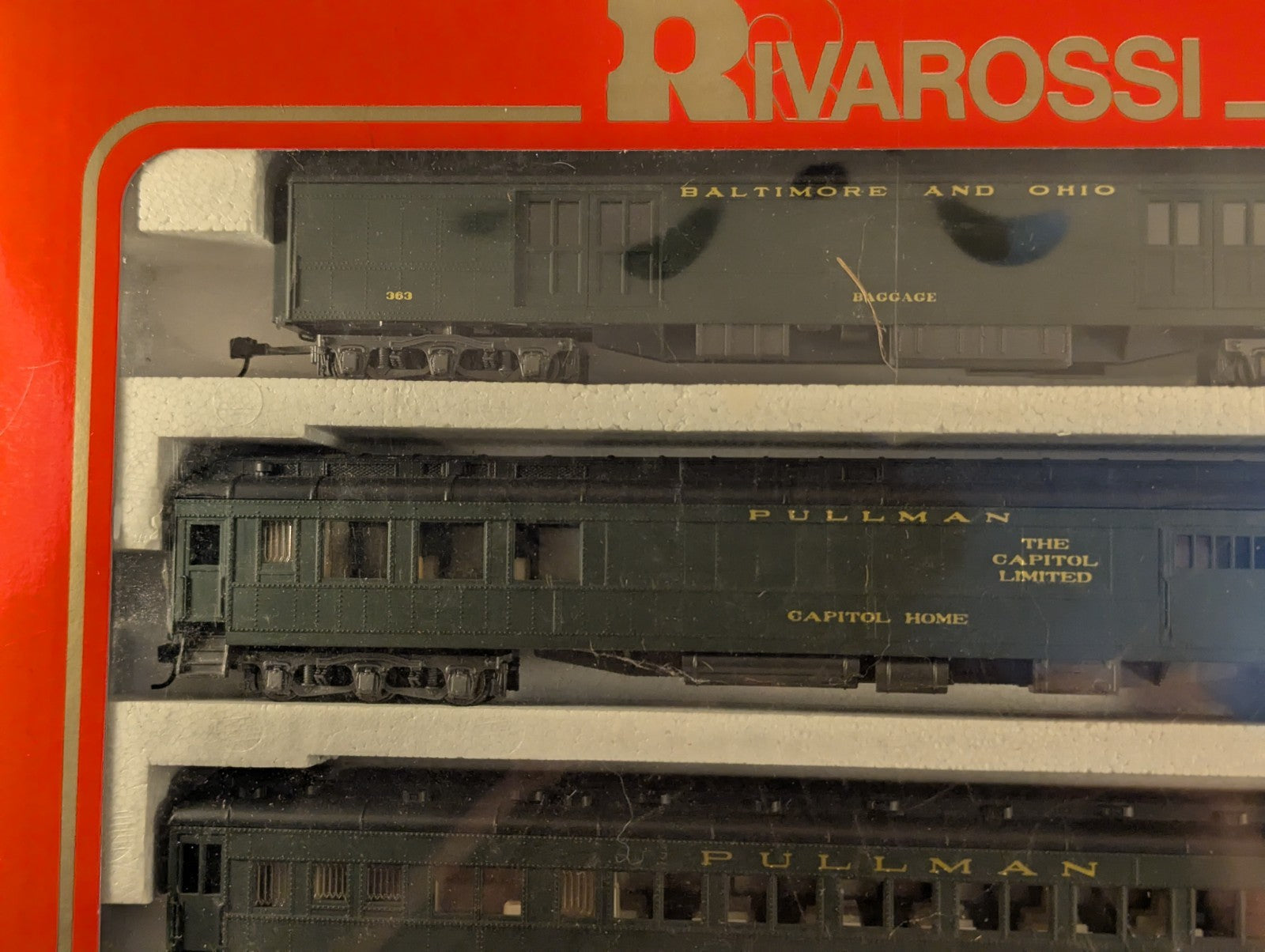 Rivarossi HO Scale 1920's Baltimore & Ohio Passenger Car Set A 363