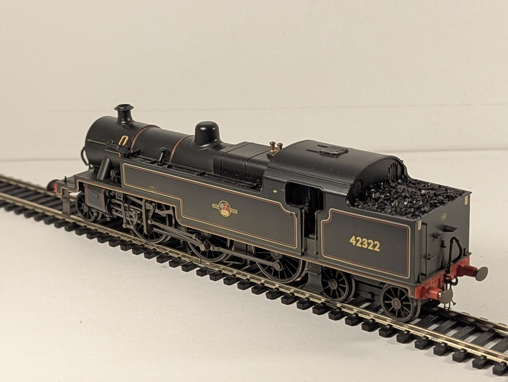 Hornby R2287 Class 4P 2-6-4T 42322 in BR black with late crest - weathered