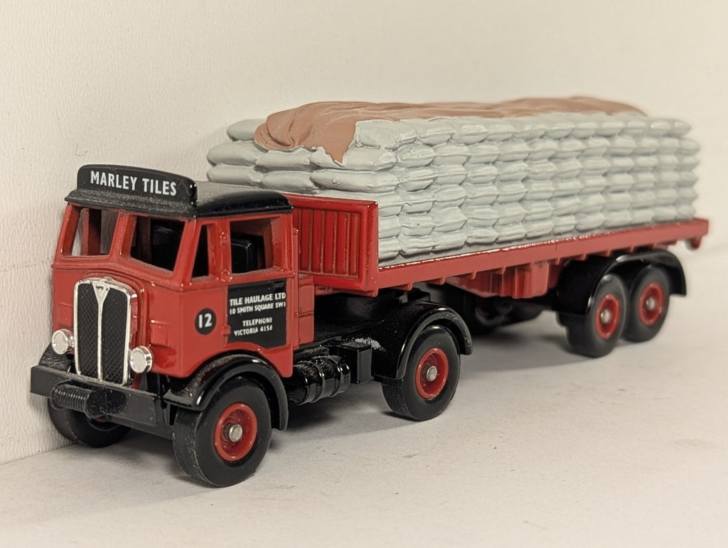 Lledo OO Gauge AEC Mammoth Flatbed Trailer & Slagload - Marley Tiles