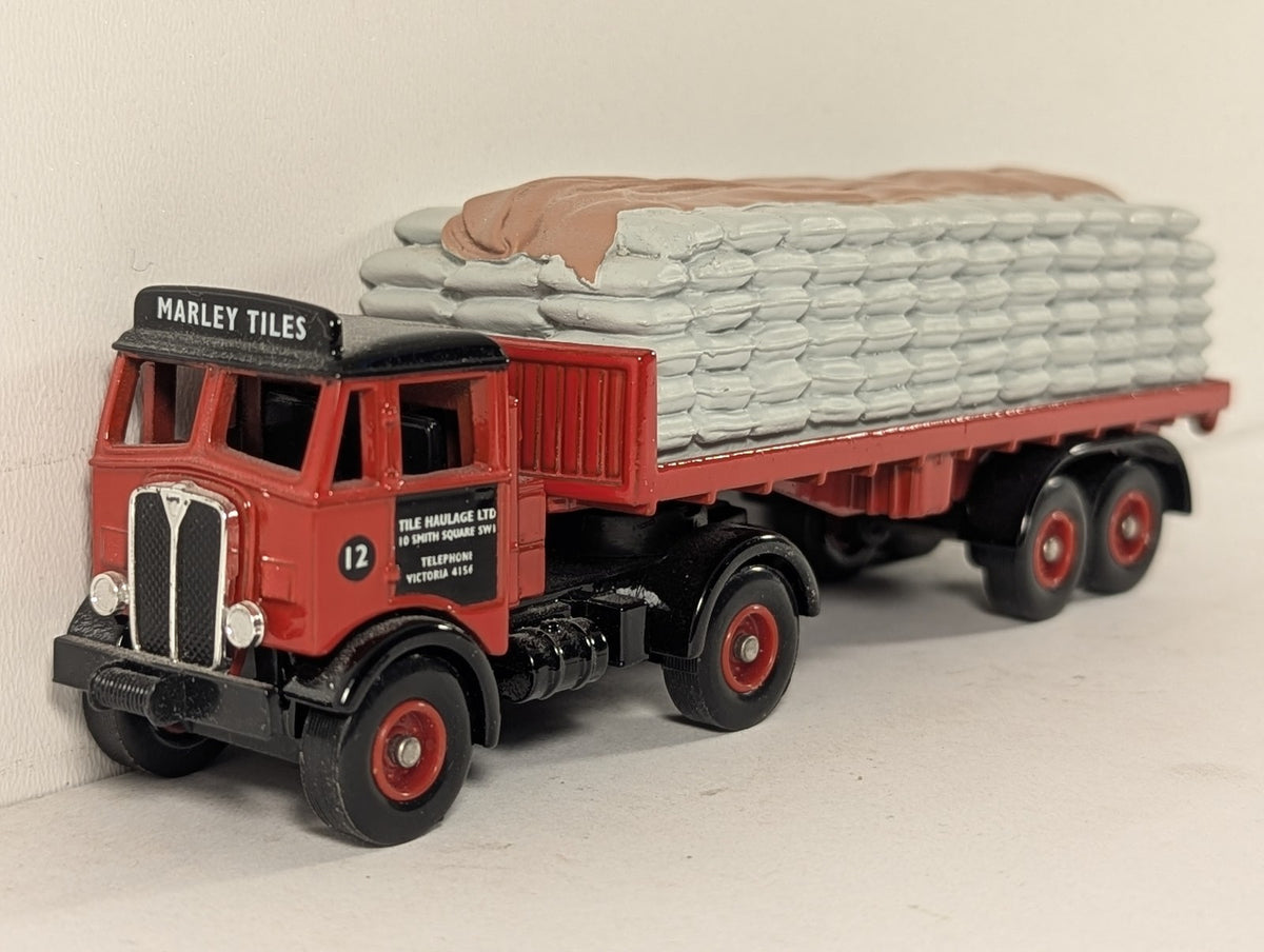 Lledo OO Gauge AEC Mammoth Flatbed Trailer & Slagload - Marley Tiles
