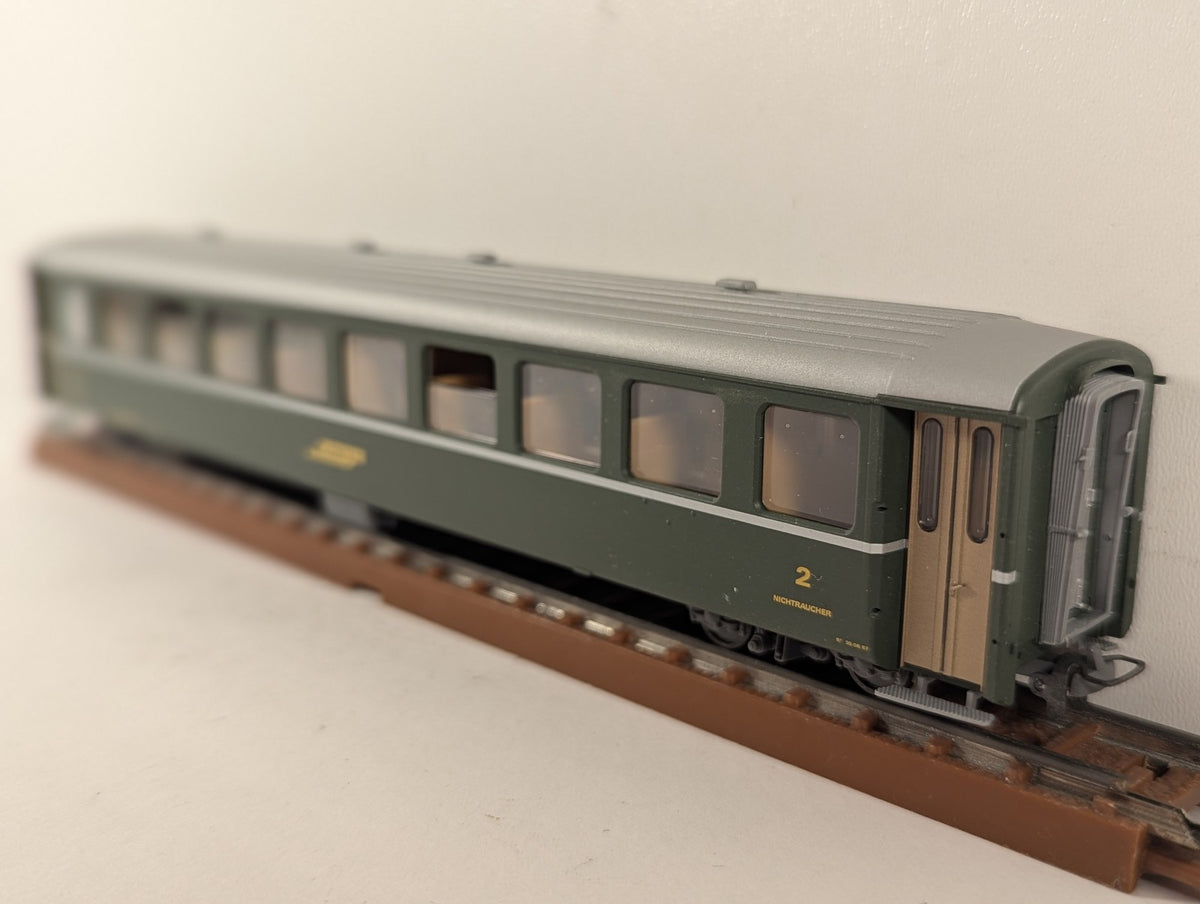 Bemo H0m RhB 2nd Class Passenger Coach B 2373 RhB Green 3250 113