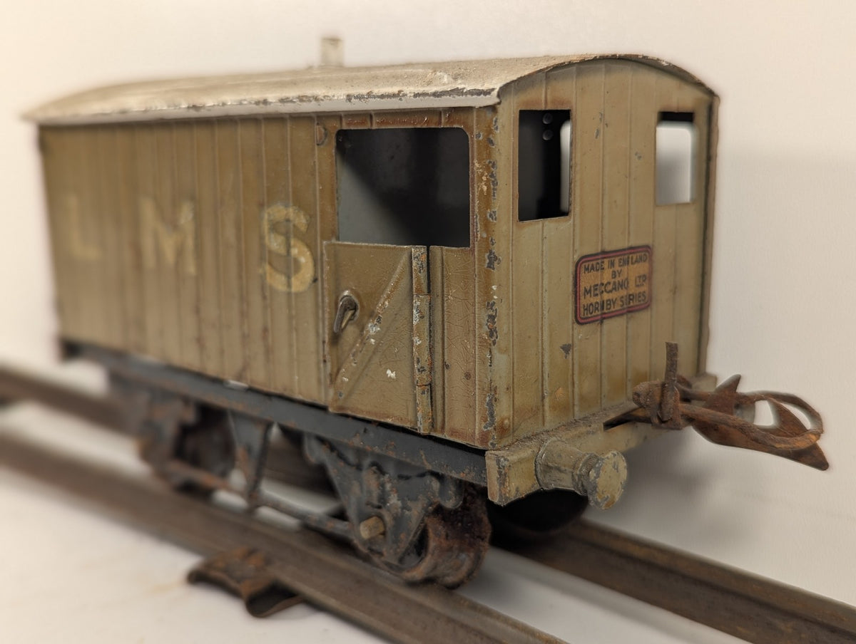 Hornby O Gauge No.1 Goods Brake Van LMS Olive Green