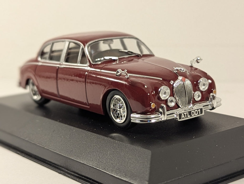 Atlas Jaguar Mk2 (1960) Die-cast Model Car ATL 001 Maroon 1:43