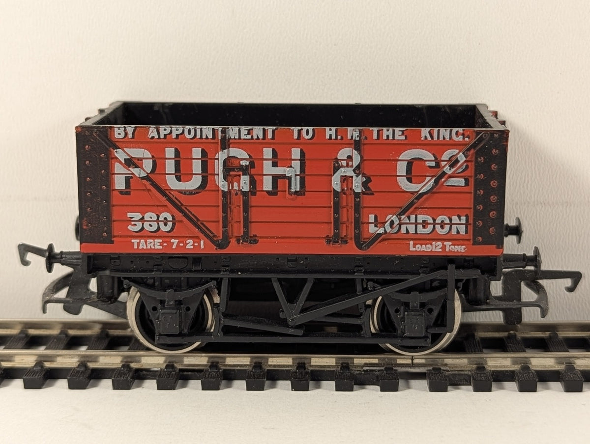 Hornby OO Gauge Pugh & Co Coal Wagon Goods Wagon 380 Pugh & Co Red R010