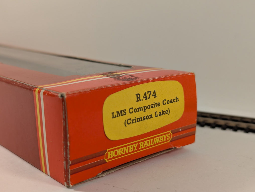Hornby R474 OO Gauge LMS Crimson Lake Brake Coach Boxed