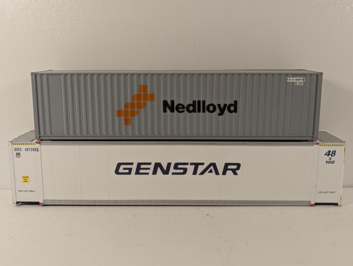 McKean Models HO Scale 40ft Nedlloyd & 48ft Genstar Shipping Containers
