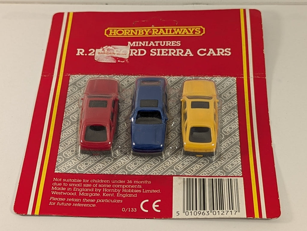 Hornby OO Gauge Ford Sierra Cars Vehicles Red, Blue and Yellow R203