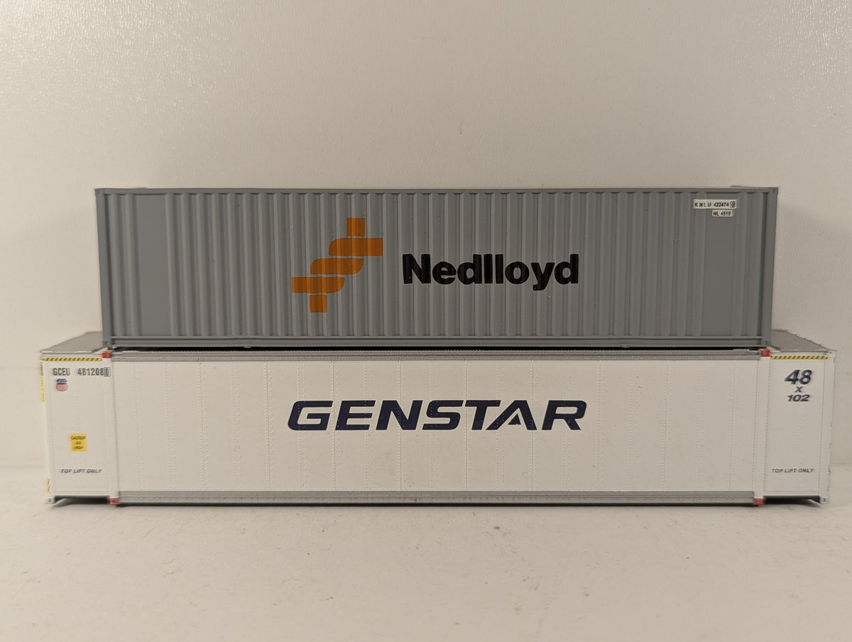 McKean Models HO Scale 40ft Nedlloyd & 48ft Genstar Shipping Containers