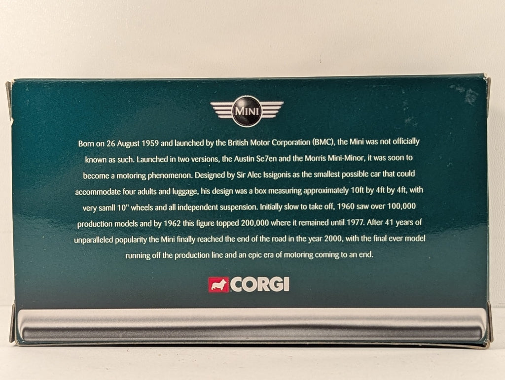 Corgi 1:36 Mini 40 Die-cast Model Kingfisher Blue/White CC82235