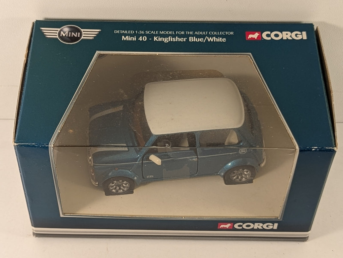 Corgi 1:36 Mini 40 Die-cast Model Kingfisher Blue/White CC82235
