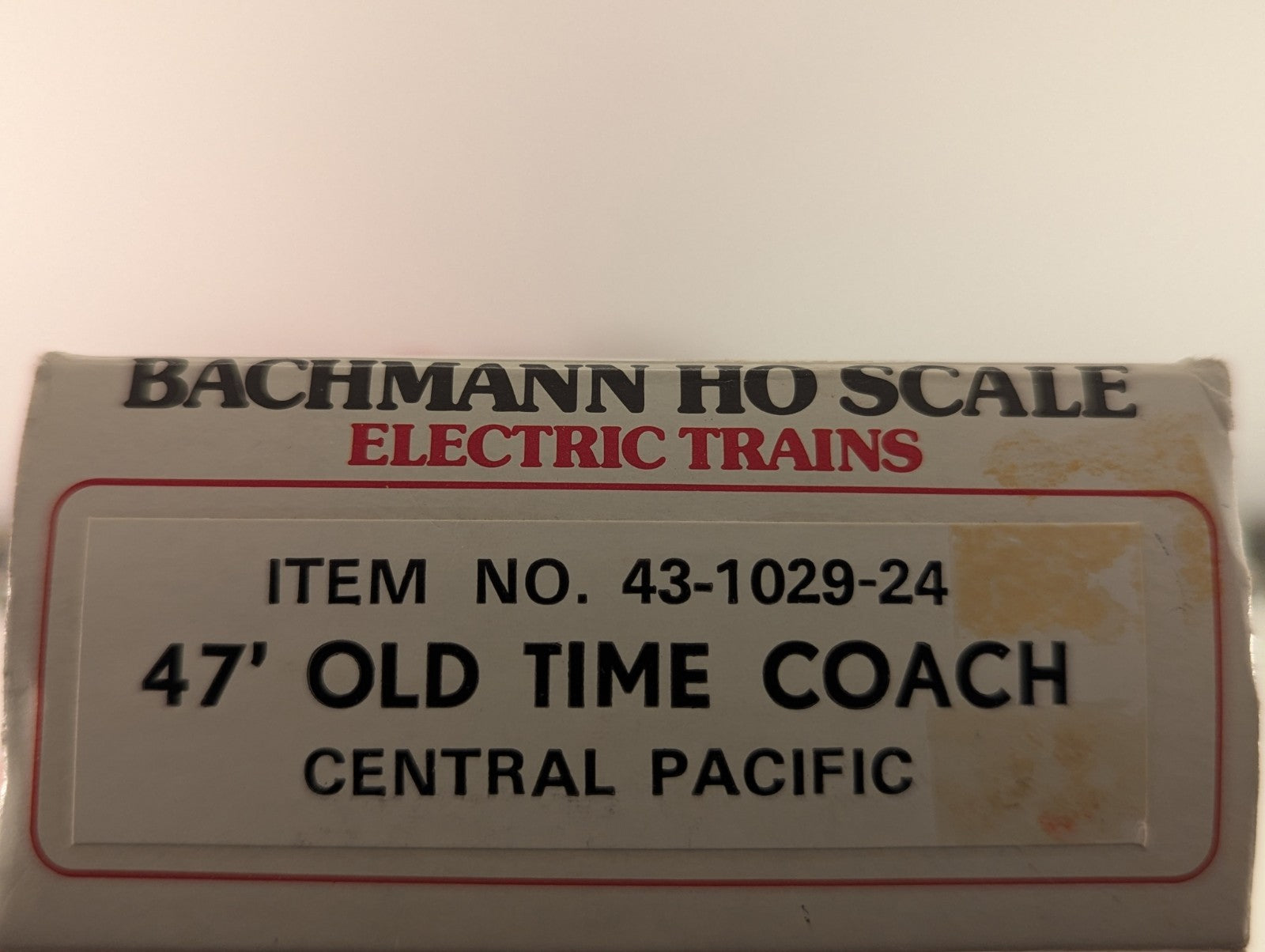 Bachmann 43-1029-24 HO Gauge Central Pacific 47ft Old Time Coach - Boxed