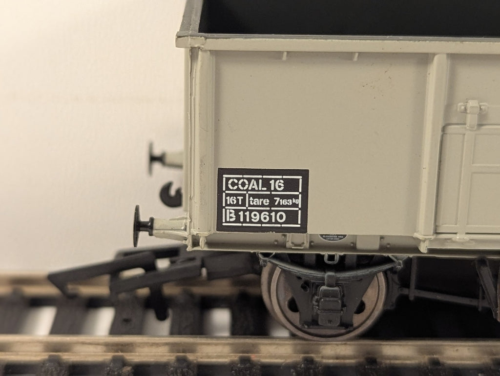 Bachmann OO Gauge 16 Ton Steel Mineral Wagon Goods Wagon B119610 BR Grey