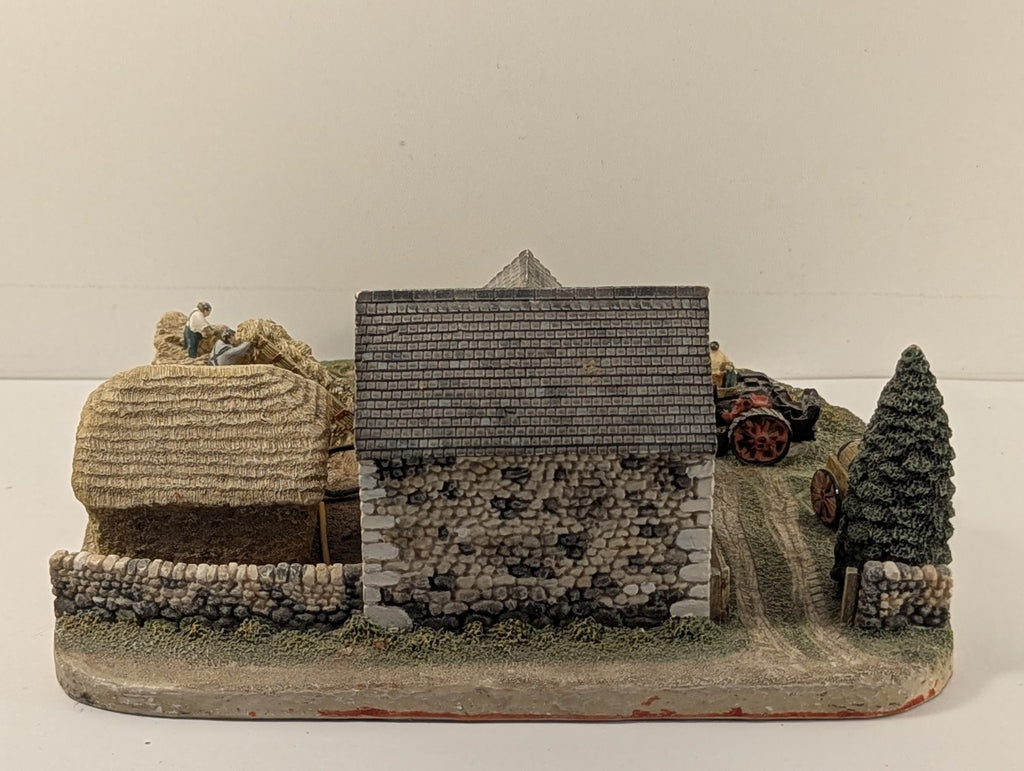 Vintage Danbury Mint Threshing by Alan Mynall Barn Diorama Collectible