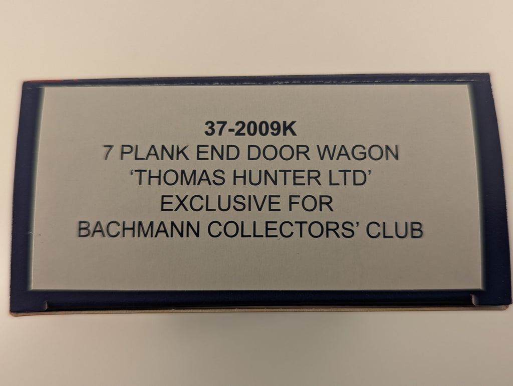 Bachmann 37-2009K 7 Plank End Door Wagon