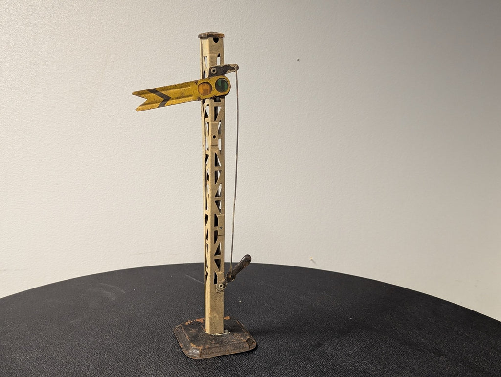 Hornby O Gauge Tinplate Lattice Single Arm Distant Signal