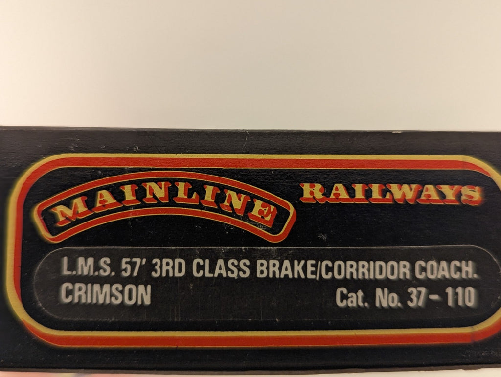 Mainline 37-110 OO Gauge LMS Crimson 57ft Brake Third Coach - Boxed