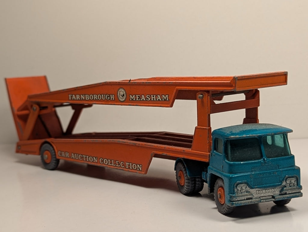 Lesney Matchbox Major Pack M8 Guy Warrior Car Transporter Farnborough Measham
