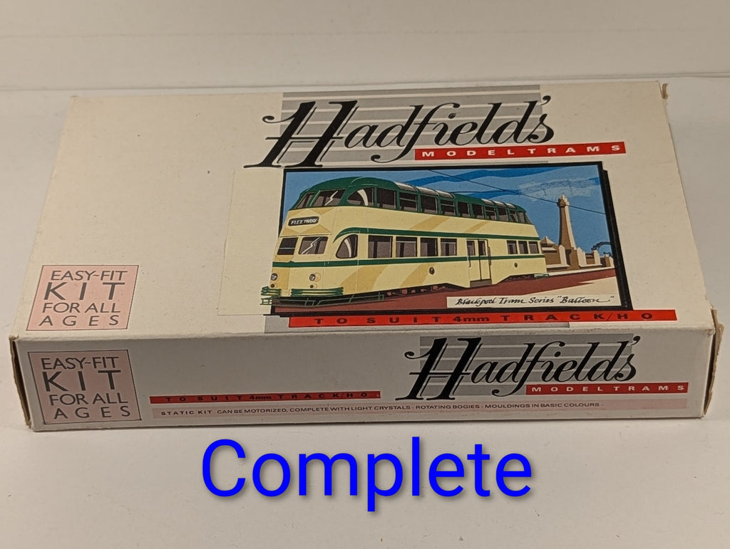 Hadfield's OO Gauge Blackpool Tram Series 'Balloon' Model Tram Kit