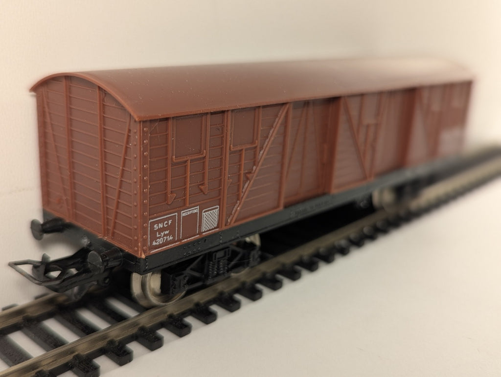 Jouef HO Gauge Couvert à Bogies T.P. Goods Wagon 420714 SNCF Brown 6530