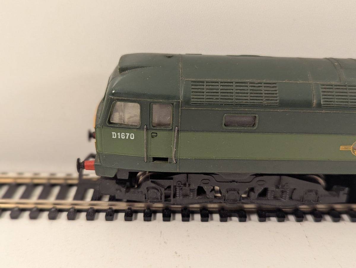 Hornby R073 Class 47 D1670 “Mammoth” BR Green Diesel Locomotive Needs Attention