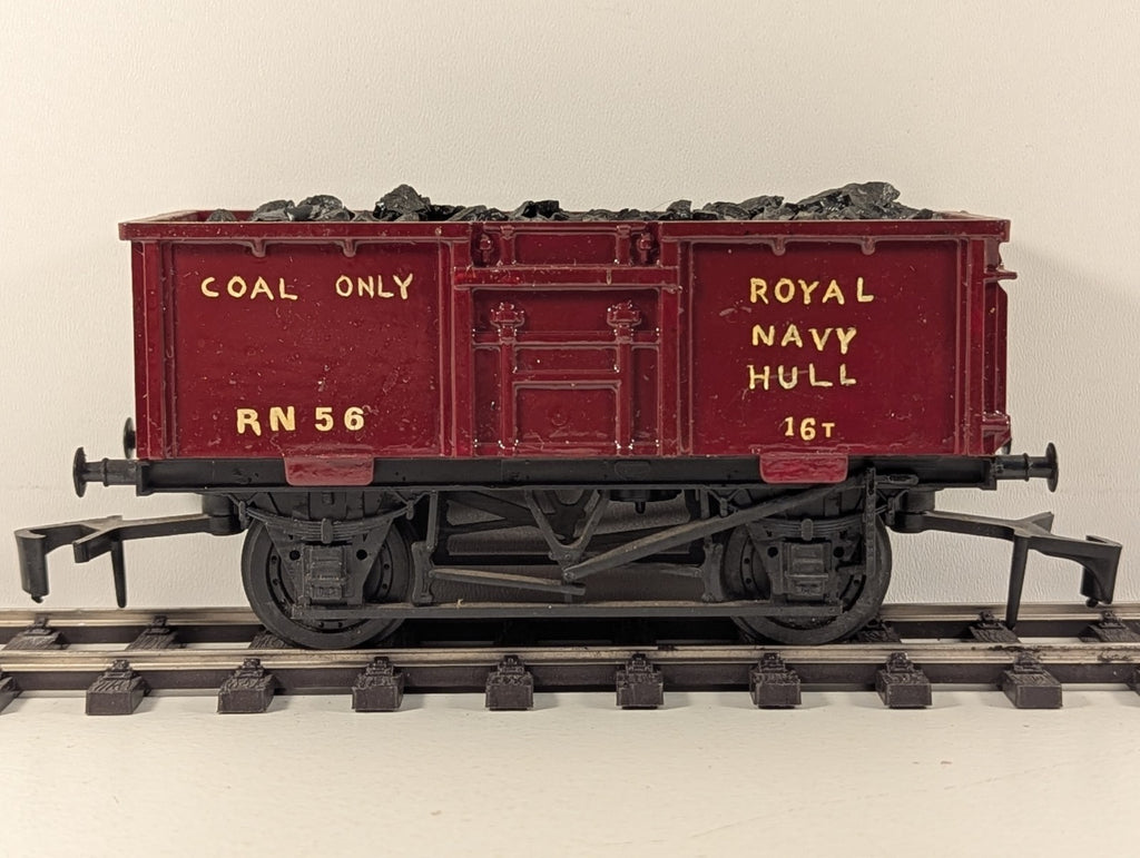 O Gauge Kit-Built 16T Mineral Wagon “Royal Navy Hull Red” Renamed & Numbered