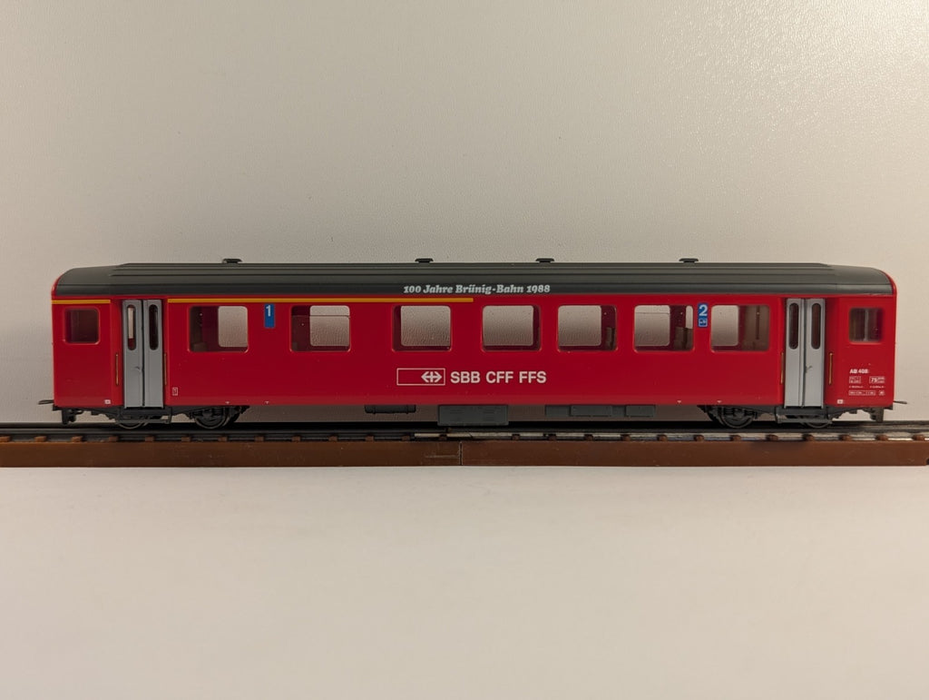 Bemo 3277 428 HOeGauge SBB AB408 "100 Jahre" First Class Passenger Coach - boxed