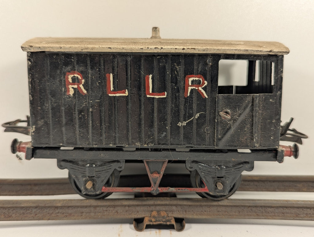 Hornby O Gauge No. 1 Goods Brake Van RLLR Repainted Black