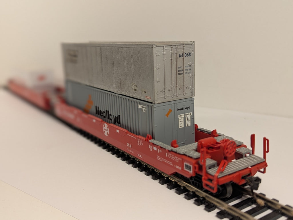 Athearn Deep Well Wagons Santa Fe with Containers