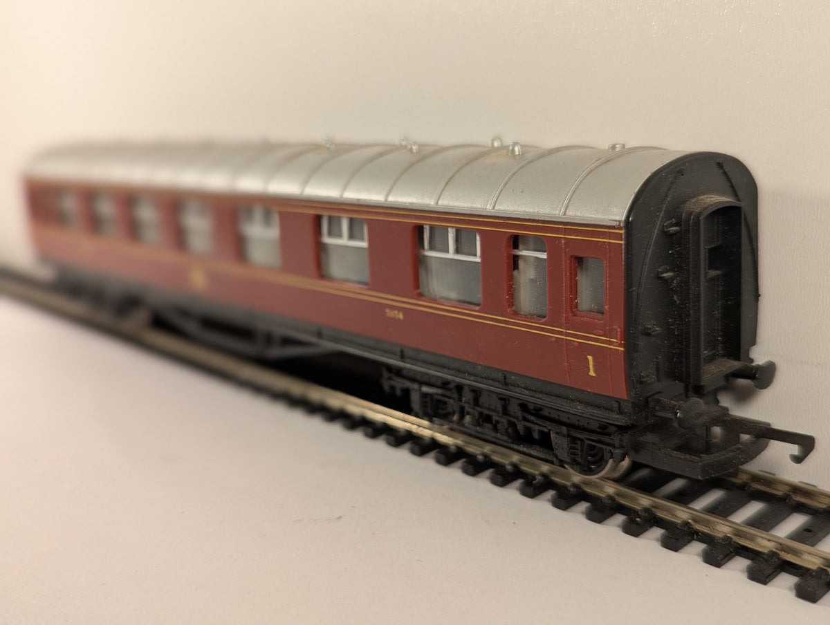 Hornby OO Gauge LMS 57' Composite Coach Passenger Coach 3934 LMS Maroon R.433