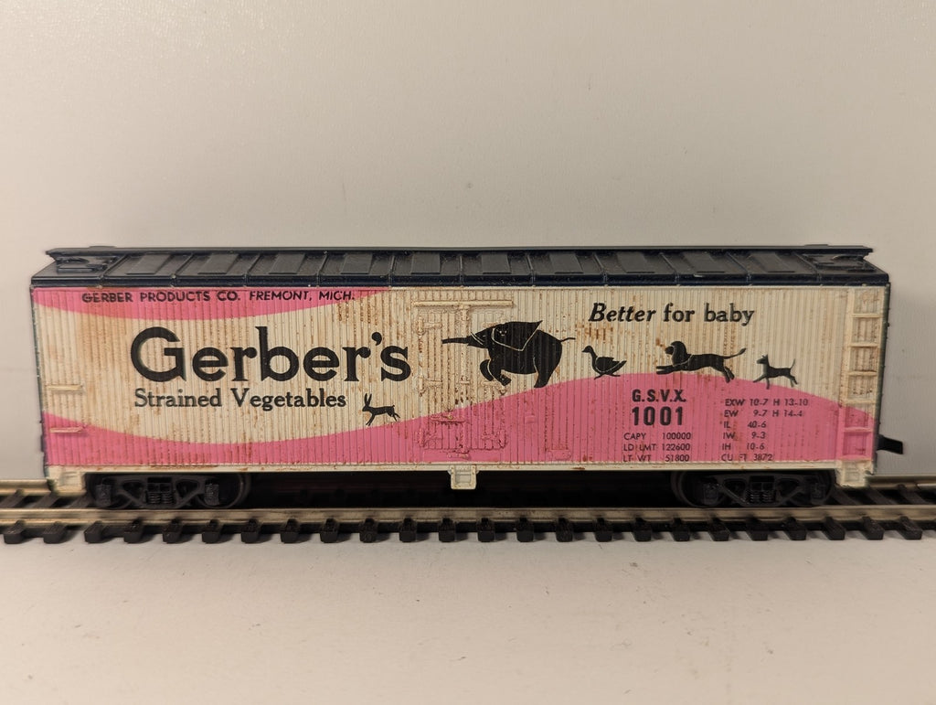 Tyco HO Scale Gerber's Woodside Reefer Goods Wagon GSVX 1001