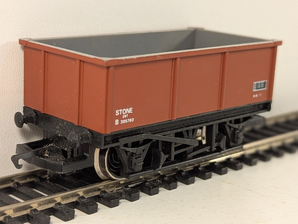 Hornby Railways OO Gauge 26T Stone Wagon Goods Wagon B385760 BR Bauxite