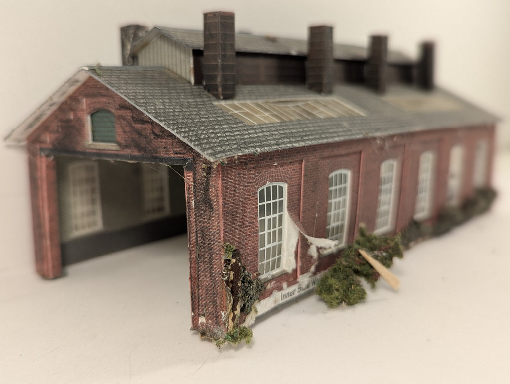 Metcalfe Models N Gauge Double Track Engine Shed Building Red Brick PO223